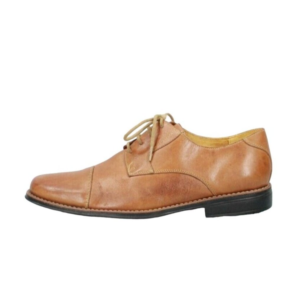 Sandro Moscoloni Brown Leather Cap Toe Dress Oxford Shoes Size 11.5 M - Picture 1 of 9